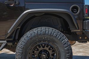 Jeep Wrangler Unlimited Wheel Well Liners (2) - Rear - Rough Country - Rough Country - Black - '07-'18